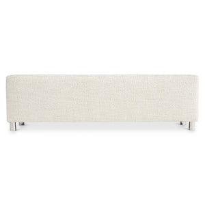 Bernhardt Bernhardt Modulum Bench — 62" Upholstered Seat With Polished Stainless Steel Feet, Transitional Glam Style 315509