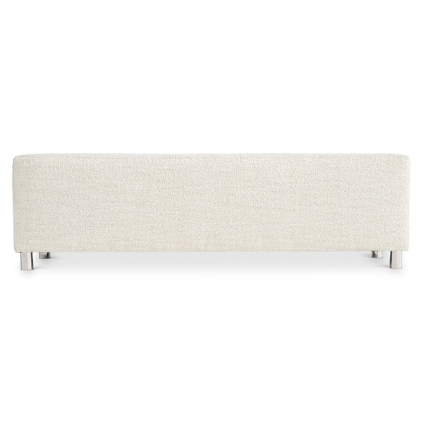 Bernhardt Bernhardt Modulum Bench — 62" Upholstered Seat With Polished Stainless Steel Feet, Transitional Glam Style 315509