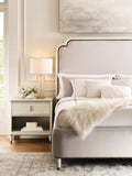 Grace Upholstered King Bed White with Opulent Opal Finish P377-BR-K3 Pulaski Furniture