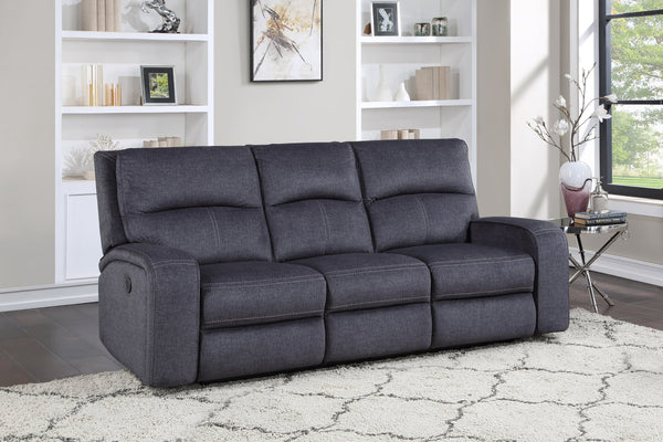 English Elm Steve Silver - Lovell Power Sofa in Dark Gray — Plush Wide Seating, USB Charging, Zero Wallhugger, Power Recline, 86" B081P157134