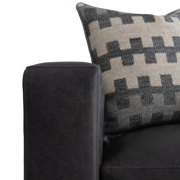 Bernhardt Bernhardt Noel Leather Chair With Feather-Down Cushion, Portobello Wood Base, Plush Track Arms, Toss Pillow (41"W X 40.25"D X 34.25"H) 7322LO