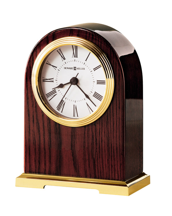 Hekman Furniture 645389 Carter Tabletop Clock - Elegant Rosewood Finish, Quiet Quartz Movement, Classic Design, Durable Polished Brass Carter Tabletop Clock 645389
