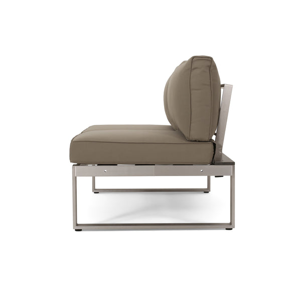 English Elm Christopher Knight Home® - Sterling Khaki Left Arm Sofa Seater - Elegant Aluminum Frame, Durable Comfort For Indoor & Outdoor Use 68036.00GRY