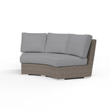 Coronado Curved Loveseat in Canvas Granite w/ Self Welt SW2101-CRV-5402 Sunset West