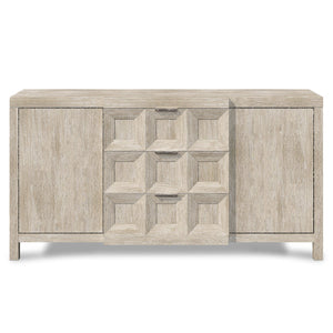 Bernhardt Bernhardt Prado Buffet With Tawny Ash & Bright Graphite Accents, Cast-Resin Coffered Drawers, Storage 324132A