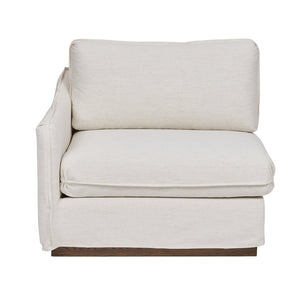 A.R.T. Furniture Alias Raf Chair - Transitional Design With Light Oak Finish, Cozy Down Cushions & Luxurious Slipcover White Slipcover In A Polyester,Linen Blend Fabric,In A Vanilla Coloration 761509-5302