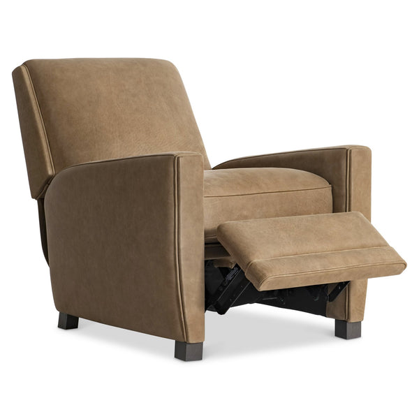 Bernhardt Bernhardt Bastille Push Back Leather Recliner Tailored Welt Trim Transitional Lounge 103RLMO