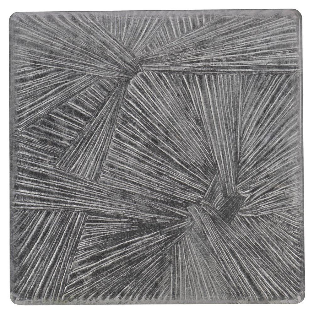 Bernhardt Bernhardt Sculptural Aura Cocktail Table With Patterned Acrylic Top & Polished Stainless Steel Base, 44" 316011