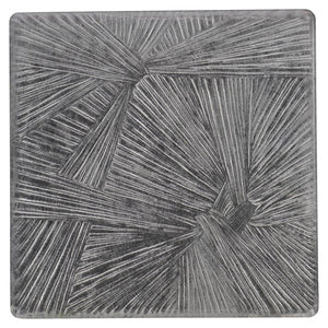 Bernhardt Bernhardt Sculptural Aura Cocktail Table With Patterned Acrylic Top & Polished Stainless Steel Base, 44" 316011