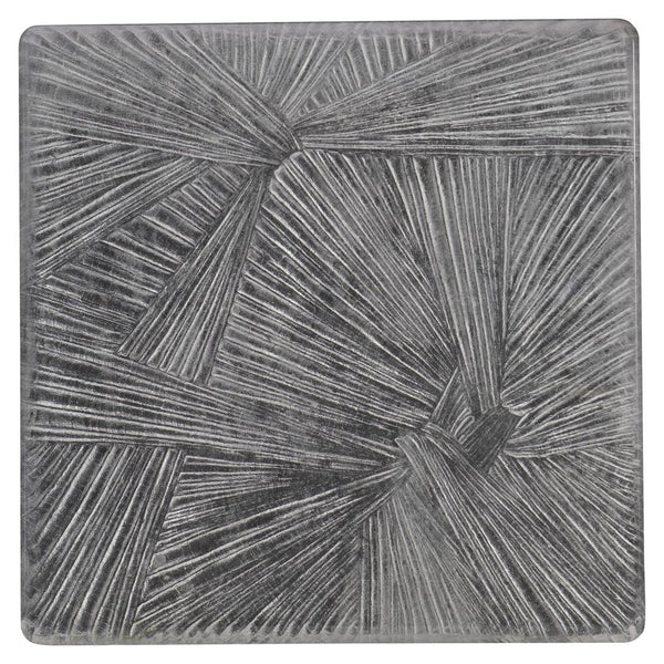 Bernhardt Bernhardt Sculptural Aura Cocktail Table With Patterned Acrylic Top & Polished Stainless Steel Base, 44" 316011