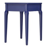 Homelegance By Top-Line Jessip 1-Drawer Wood Side Table Blue Wood