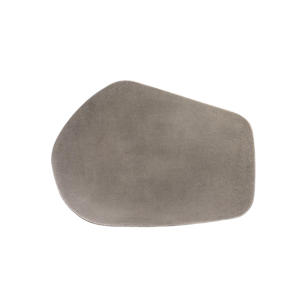 Bernhardt Bernhardt Sculptural Clawson Cocktail Table In Graphite Cast-Aluminum, Irregular Pentagon Top, Outdoor-Ready 338014B