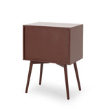 Christopher Knight Home® - Noble House - Burnett Mid-Century Modern Side Table, Brown and White