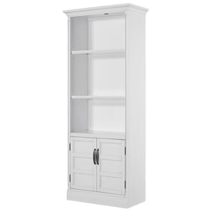 Parker House Shoreham - Effortless White 35 In. Door Bookcase Effortless White Acacia Solids / Birch Veneers SHO#435-EFW