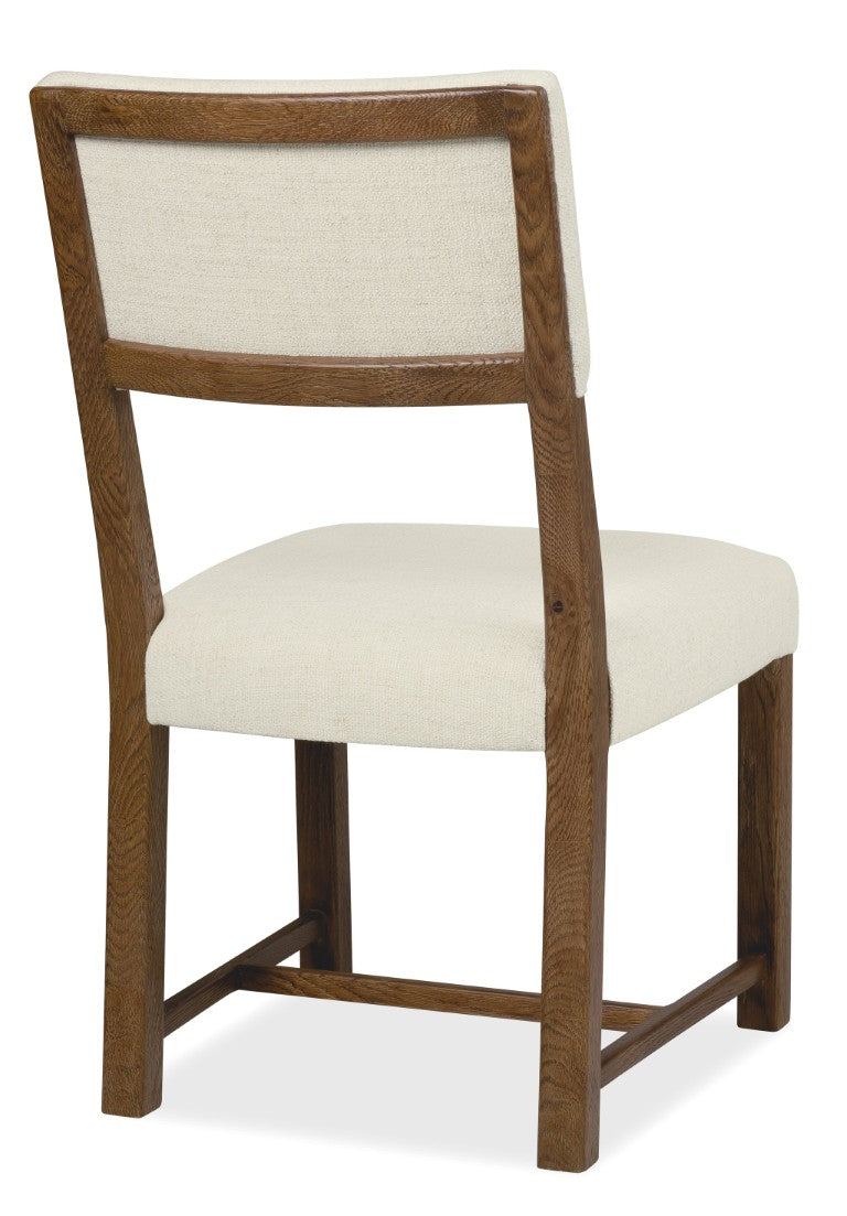 Hooker Furniture Driftwood Driftwood Upholstered Side Chair With Worn Saddle Finish, Open-Back Comfort For Dining Rooms 6820-75410-85