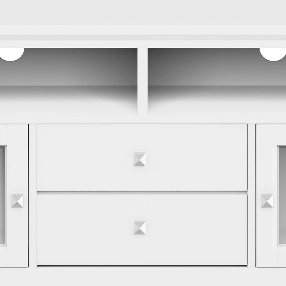 English Elm Cosmopolitan 72" Wide White Tv Media Stand – Modern Storage Solution For Stylish Living Rooms B136P158556