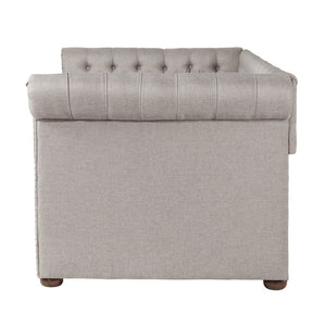 Homelegance By Top-Line Pietro Chesterfield Daybed Grey Linen