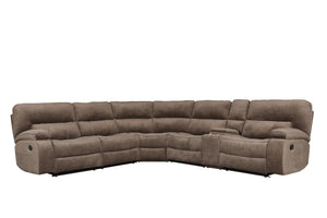 Parker House Parker Living Chapman - Kona 6 Modular Piece Manual Reclining Sectional with Drop Down Table Kona 94% Polyester, 6% Nylon (W) MCHA-PACKA-KON