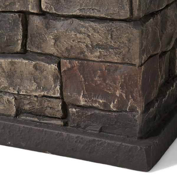 English Elm Mgo Faux Stone Propane Tank Holder Doubles as Outdoor Patio Side Table 63693.00