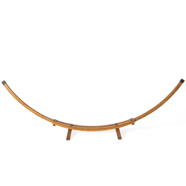 English Elm Richardson Curved Arc Larch Wood Hammock Stand Outdoor Hardwood Frame Holds 400 Lbs 54883.00BSE