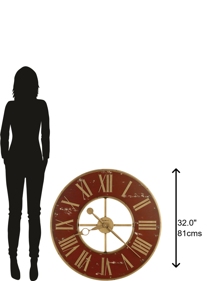 Hekman Furniture 625649 Boris Oversized Wall Clock - Antique Brass Design, Durable Quartz Movement, Home Essential Decor  Boris Wall Clock 625649