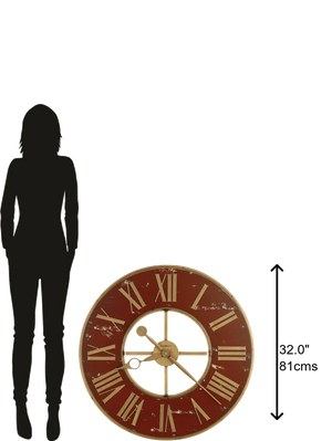 Hekman Furniture 625649 Boris Oversized Wall Clock - Antique Brass Design, Durable Quartz Movement, Home Essential Decor  Boris Wall Clock 625649