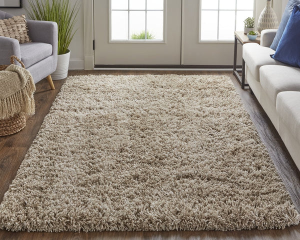 Feizy Rugs Stoneleigh Plush Hand-tufted Polyester High Pile Rug - Cozy, Durable, And Stain Resistant Luxury Decor Tan,Ivory Polyester 3998830ftpe000e10