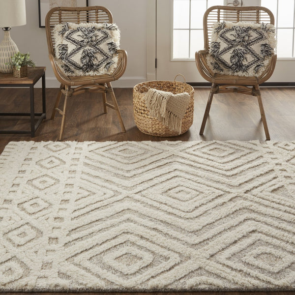 Feizy Rugs Anica Hand-tufted Wool Area Rug - Bohemian Style, Neutral Colors For Living Rooms And Nurseries Ivory,Tan Wool Anc8010fbge000c00