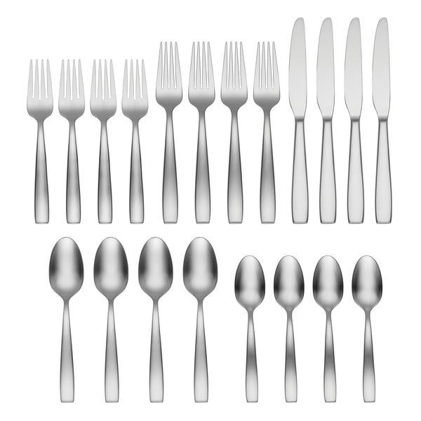Lenox Oneida Everdine 20 Piece Everyday Flatware Set, Service for 4 Metallic, STAINLESS METAL H157020A