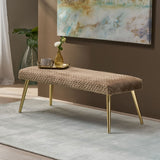 Christopher Knight Home® - Noble House - Capernaum Patterned Faux Fur Bench