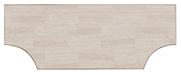 Hooker Furniture Commerce Travertine Console Table With Luxe Metal Frame, Sculpted Shelf For Entryway Storage And Style Gold 7228-80012-00