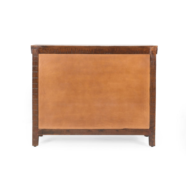 English Elm Christopher Knight Home® - Wd. Recycled Cabinet - Handcrafted Mango Wood Slatted Boho Storage Cabinet with Distressed Finish, Crescent Handles 66629.00