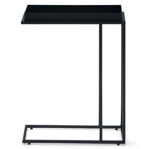 English Elm Garner Modern Industrial Tray Top C Side Table in Black - Handcrafted Metal, Removable Serving Tray, Versatile End/Table 23.2" H B136P158669