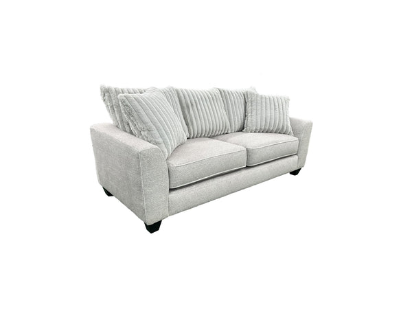 Porter Designs Porter Broadway Microfiber Sofa - Luxurious Gray Comfort With Flared Arms For Stylish Relaxation Gray Fabric 01-207-01-6832