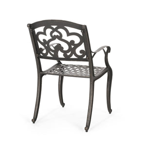 English Elm Christopher Knight Home® - AUSTIN Cast Aluminum Dining Chairs Set of 2 in Copper Patina — Rust‑Resistant, Cloud Back Design, Comfy Seats 60096.00SCOP