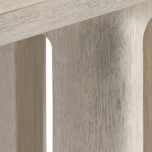 Bernhardt Bernhardt Lucerne Wire-brushed Oak Console Table Sculptural Pedestal Base Entryway Accent 393912