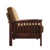 Homelegance By Top-Line Parcell Mission-Style Wood Loveseat Tan Rubberwood