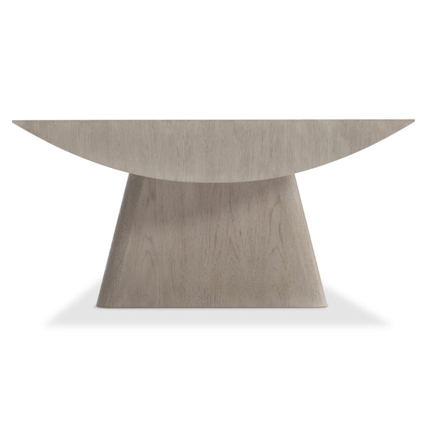 Bernhardt Bernhardt Norden Larza Wire-Brushed Oak Cocktail Table — Half-Circle Top, Torii-Inspired Sculptural Design 545015