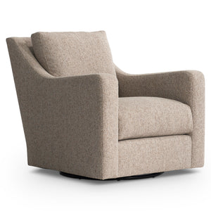 Bernhardt Ventura Fabric Swivel Chair Beige Fabric P3502SA