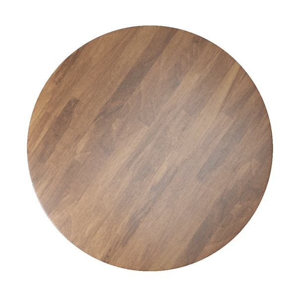 Homelegance By Top-Line Lorren Round Pedestal Base Dining Table Oak Rubberwood