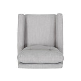 Christopher Knight Home® - Noble House - Woodglen Contemporary Glider Swivel Push Back Nursery Recliner - Light Gray and Black Finish