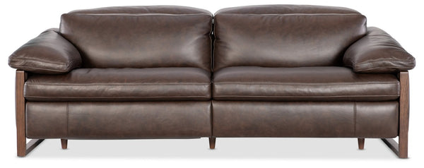 Hooker Furniture Jericho Semi-Aniline Leather Power Sofa With Sleigh Frame, Usb Port, Power Headrest, Oversized Comfort SS461-PH025-089