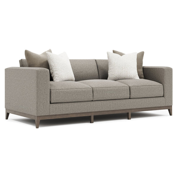 Bernhardt Bernhardt Noel Made-To-Order Fabric Sofa With Tapered Wood Legs, Oversized Arms & Coordinating Pillows P7326B