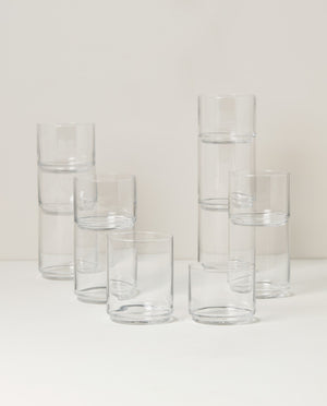 Lenox Tuscany Classics Stackable 12-Piece Tall & Short Glasses Clear, NO COLOR GLASS,CRYSTAL 893753