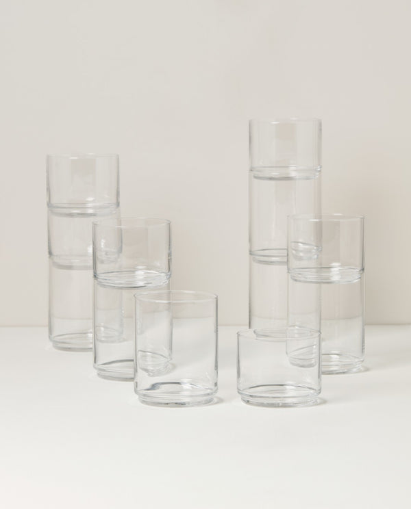Lenox Tuscany Classics Stackable 12-Piece Tall & Short Glasses Clear, NO COLOR GLASS,CRYSTAL 893753