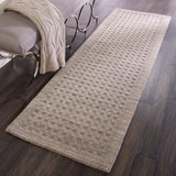 Nourison Perris PERR1 Handmade Woven No Border Indoor Only Contemporary  Rug Latte, Beige 100% Wool 99446224316