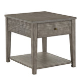 Juniper Antique Grey Finish Grey Fiber Cement Table with Self