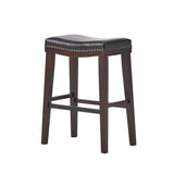 Christopher Knight Home® - Noble House - Kainu Contemporary Upholstered Saddle Barstool with Nailhead Trim - Set of 2