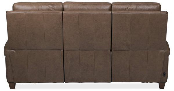 Hooker Furniture Julian Top Grain Leather Power Reclining Sofa with Zero Gravity and Nailhead Trim SS831-PHZ3-088