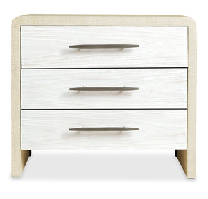 Cascade Three-Drawer Nightstand Whites/Creams/Beiges  Hooker Furniture